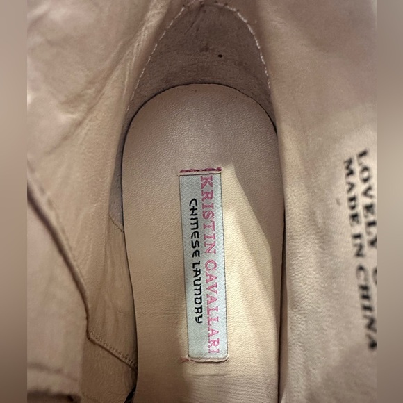 Chinese Laundry Kristin Cavallari Animal Print Leather Open Toe Bootie Heels - Picture 11 of 11